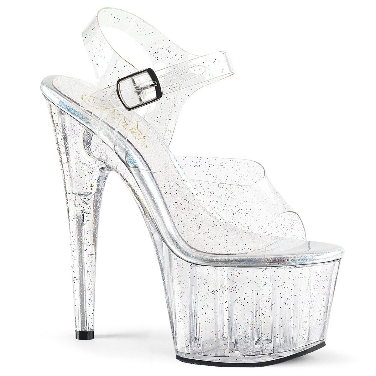 ADORE-708MMG Clear Ankle Peep Toe High Heel