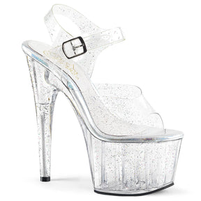 ADORE-708MMG Clear Ankle Peep Toe High Heel