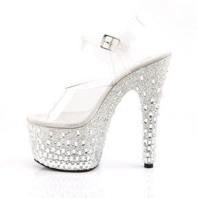 ADORE-708MR-5 Clear Ankle Peep Toe High Heel