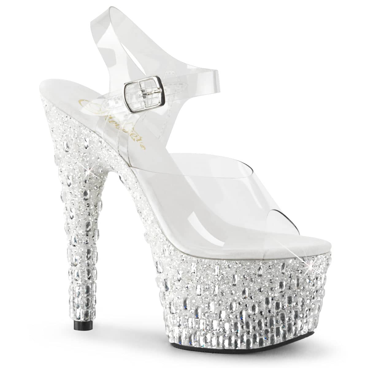 ADORE-708MR-5 Clear Ankle Peep Toe High Heel