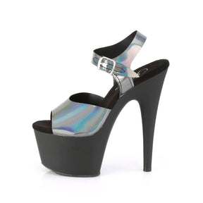 ADORE-708N-DT Black & Multi Colour Ankle Peep Toe High Heel