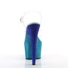 ADORE-708OMBRE Ankle Peep Toe High Heel Blue Multi view 3