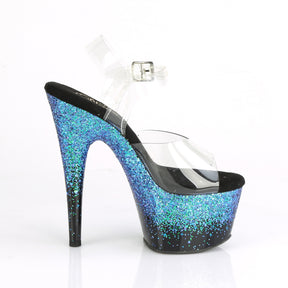 ADORE-708SS Black & Blue Ankle Peep Toe High Heel Black & Blue Multi view 2