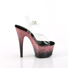 ADORE-708SS Black & Blue Ankle Peep Toe High Heel Pink & Black Multi view 2