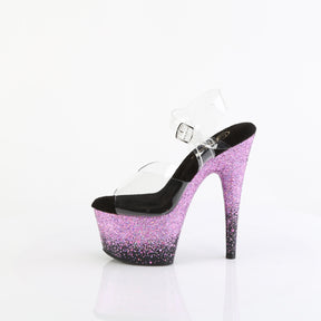 ADORE-708SS Black & Blue Ankle Peep Toe High Heel Purple Multi view 4