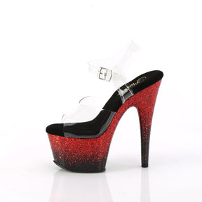 ADORE-708SS Black & Blue Ankle Peep Toe High Heel Black & Red Multi view 4