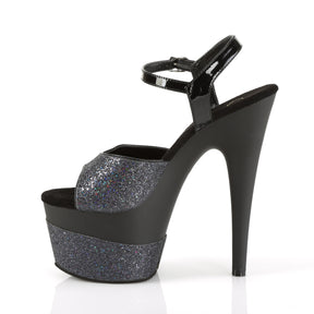 ADORE-709-2G Ankle Peep Toe High Heel Black Multi view 4