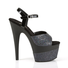 ADORE-709-2G Ankle Peep Toe High Heel Black Multi view 2