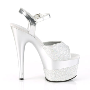 ADORE-709-2G Ankle Peep Toe High Heel Silver Multi view 2