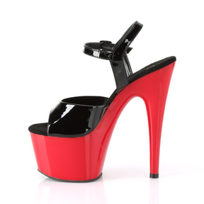 ADORE-709 Patent Black & Red Open Toe High Heels