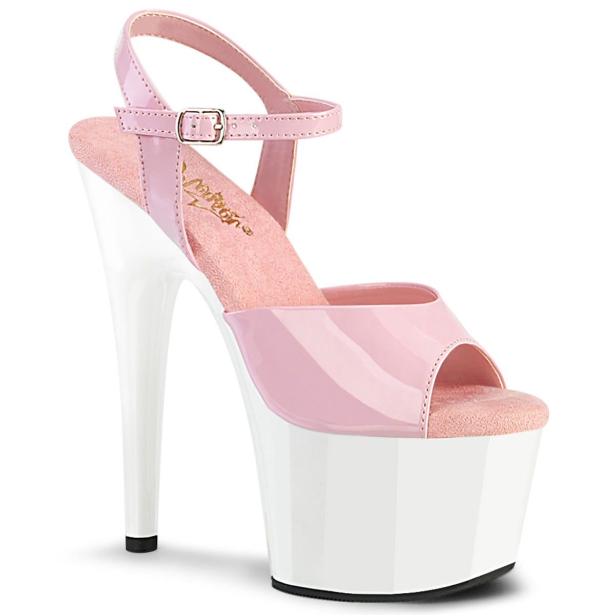 ADORE-709 Pink & White Open Toe High Heels