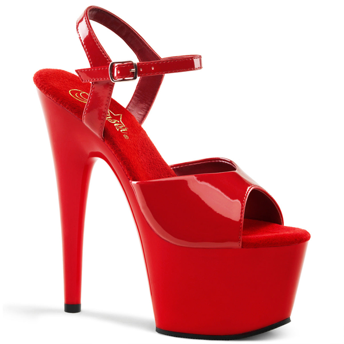 ADORE-709 Red Ankle Peep Toe High Heel  Multi view 1