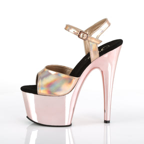 ADORE-709HGCH Ankle Peep Toe High Heel Rose Gold Multi view 4