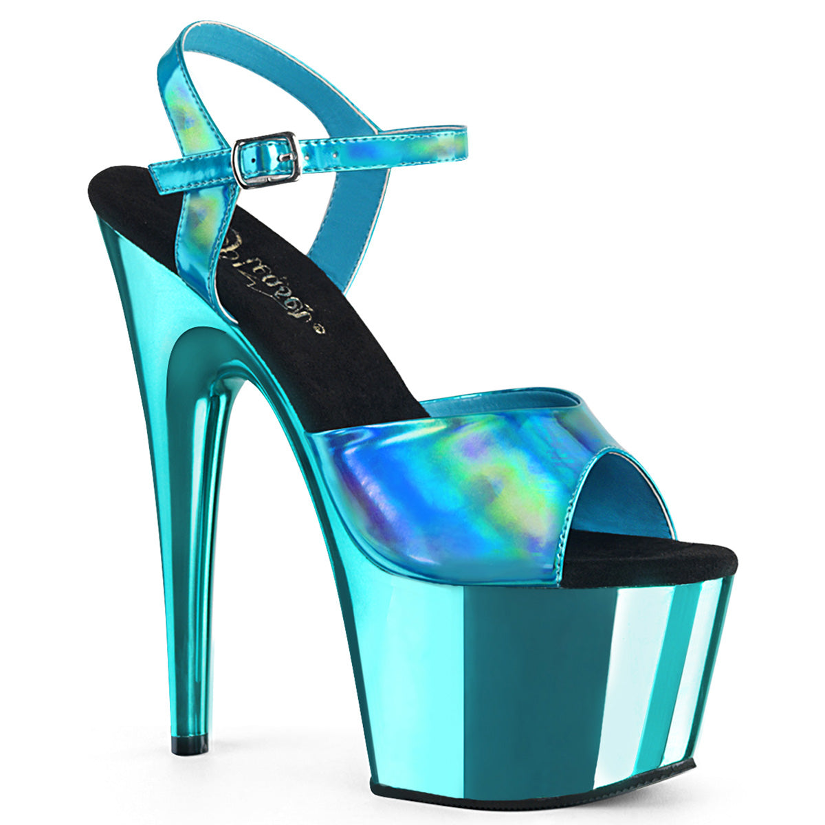 ADORE-709HGCH Ankle Peep Toe High Heel Blue Multi view 1