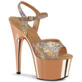 ADORE-709HM Rose Gold Ankle Peep Toe High Heel