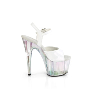 ADORE-709HT Black & Clear Ankle Peep Toe High Heel White & Opal Multi view 2