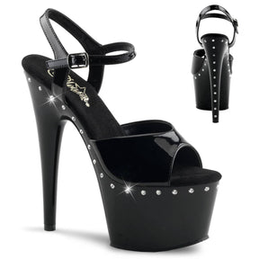 ADORE-709LS Black Ankle Peep Toe High Heel