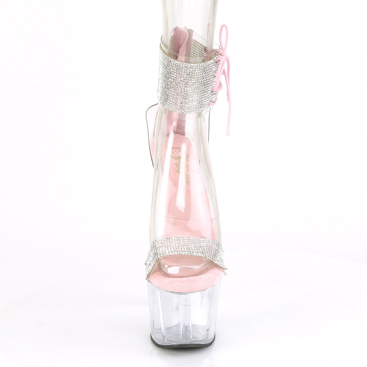 ADORE-727RS Ankle Sandal High Heel Pink & Clear Multi view 5