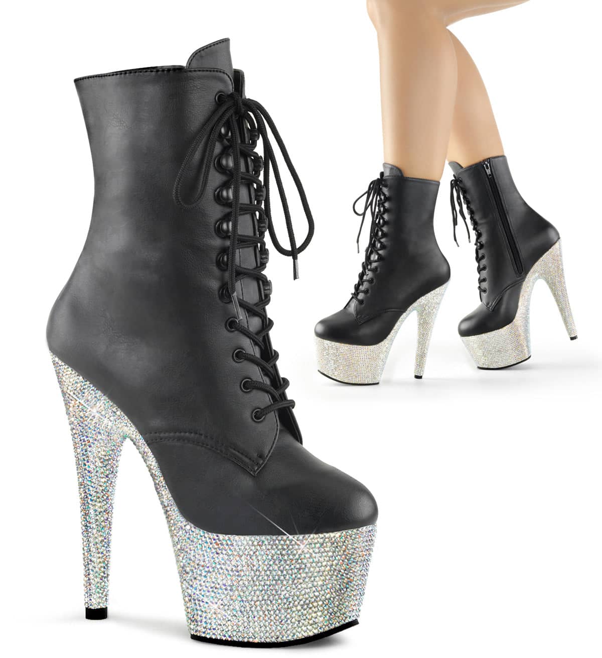 BEJEWELED-1020-7 Calf High Boots