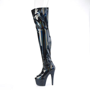 BEJEWELED-3011-7 Thigh High Boots Black Multi view 4