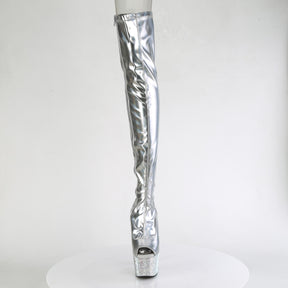 BEJEWELED-3011-7 Thigh High Boots Silver Multi view 5