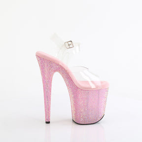 BEJEWELED-808RRS Ankle Strap Sandal Pink & Clear Multi view 2