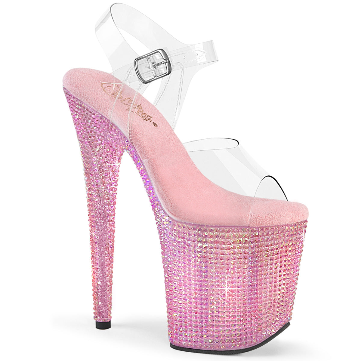 BEJEWELED-808RRS Ankle Strap Sandal Pink & Clear Multi view 1