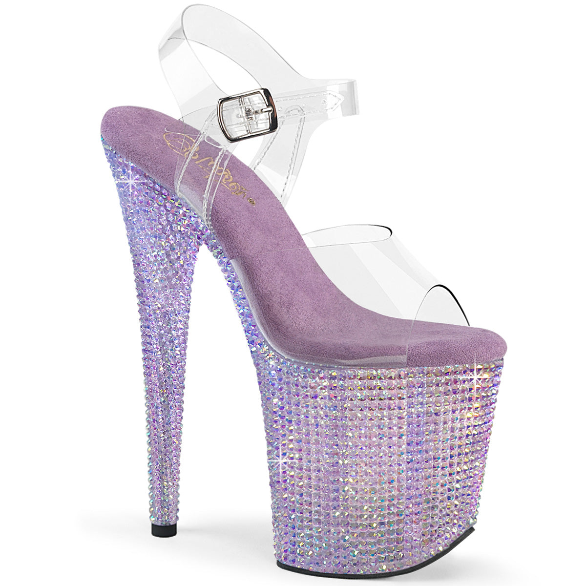 BEJEWELED-808RRS Ankle Strap Sandal Clear & Purple Multi view 1