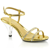 BELLE-316 Clear & Gold Ankle Sandal