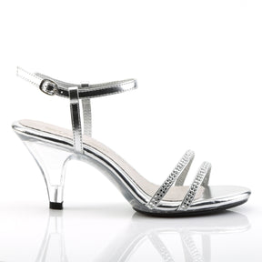 BELLE-316 Clear & Gold Metallic Sandal Silver & Clear Multi view 2