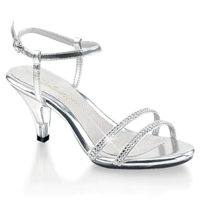 BELLE-316 Clear & Gold Metallic Sandal Silver & Clear Multi view 1