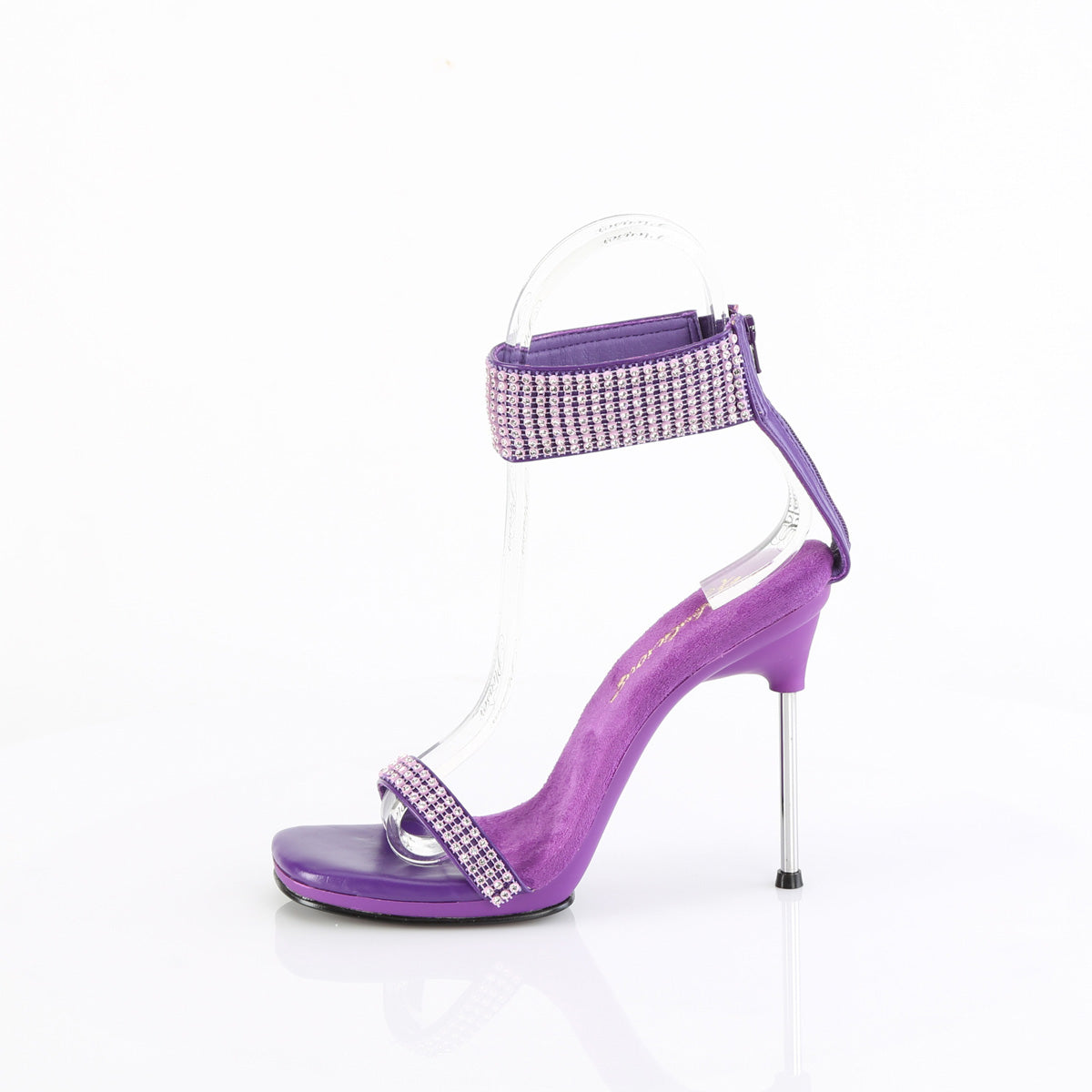 CHIC-40 Black Ankle Sandal High Heel Purple Multi view 4