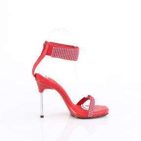 CHIC-40 Black Ankle Sandal High Heel Red Multi view 2