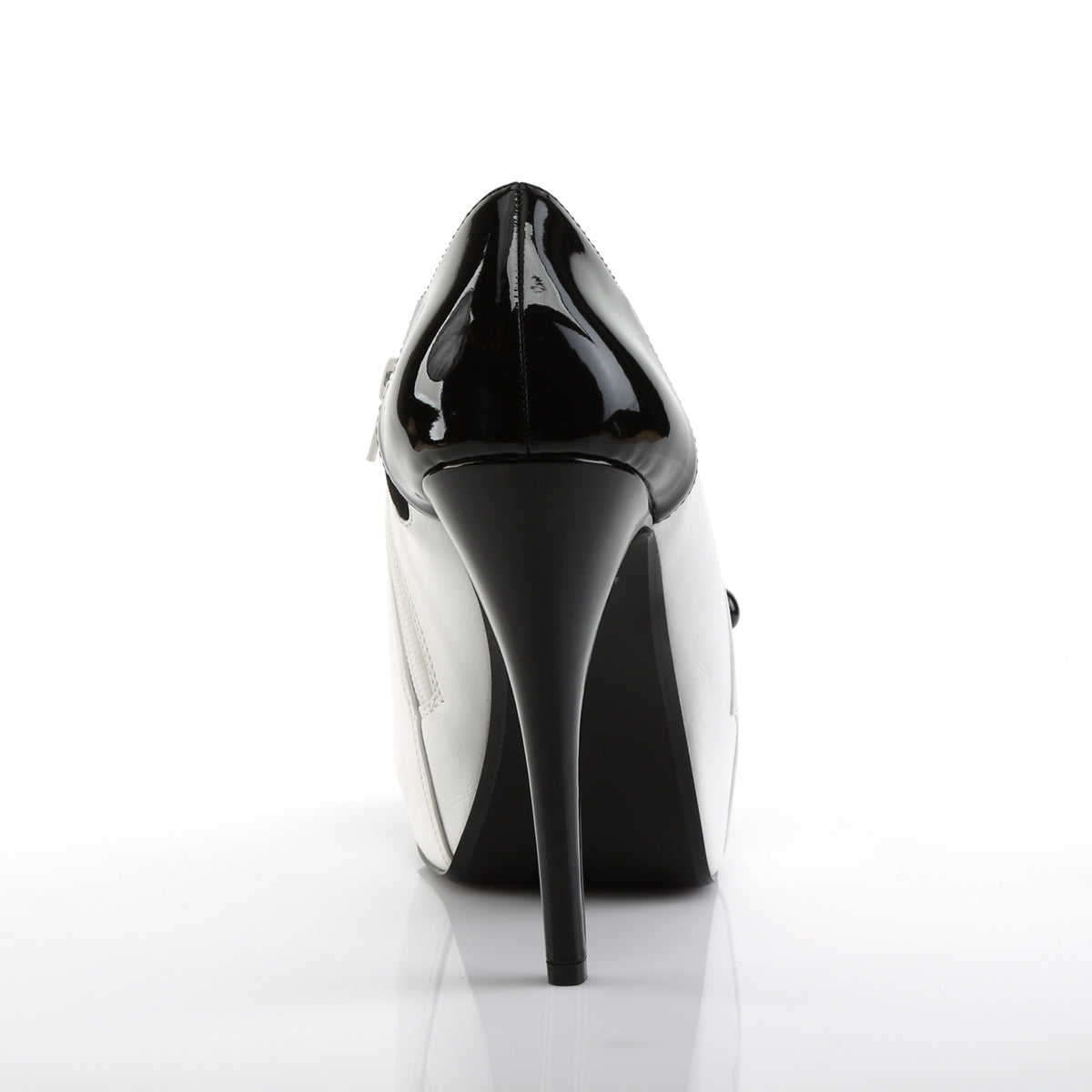 CHLOE-11 Black & White Patent Ankle Boots Black & White Multi view 3
