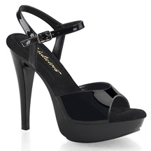 COCKTAIL-509 Black & Clear Ankle Strap Platform Sandals