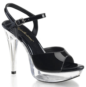 COCKTAIL-509 Black & Clear Ankle Sandal High Heel Black & Clear Multi view 1