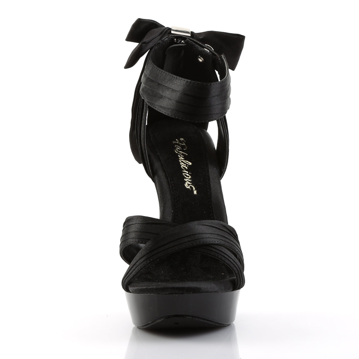 COCKTAIL-568 Black Satin Sandal High Heel Black Multi view 5