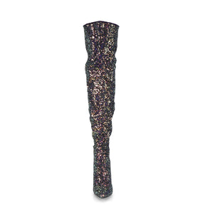 COURTLY-3015 Thigh High Boots Black Multi view 5