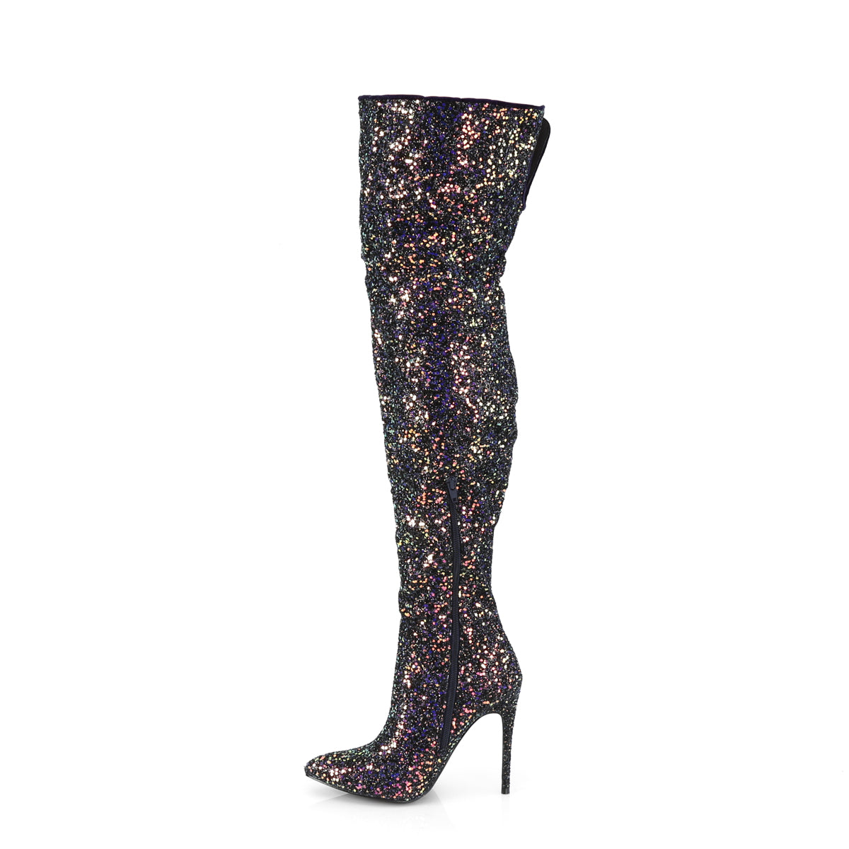 COURTLY-3015 Thigh High Boots Black Multi view 4