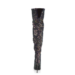 COURTLY-3015 Thigh High Boots Black Multi view 3