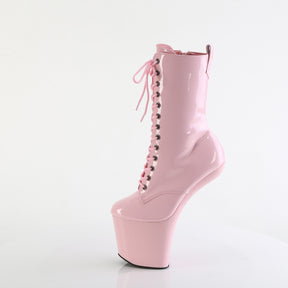 CRAZE-1040 Calf High Heelless Boots Pink Multi view 4