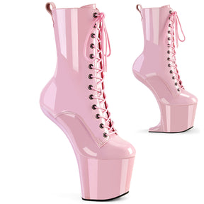 CRAZE-1040 Calf High Heelless Boots Pink Multi view 1