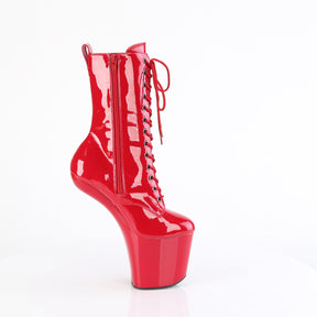 CRAZE-1040 Calf High Heelless Boots Red Multi view 2