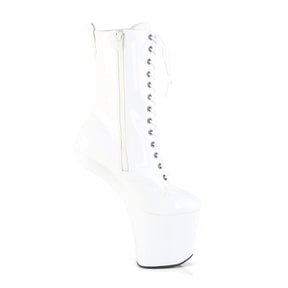 CRAZE-1040 Calf High Heelless Boots White Multi view 2