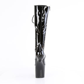 CRAZE-2023 Knee High Heelless Boots Black Multi view 3