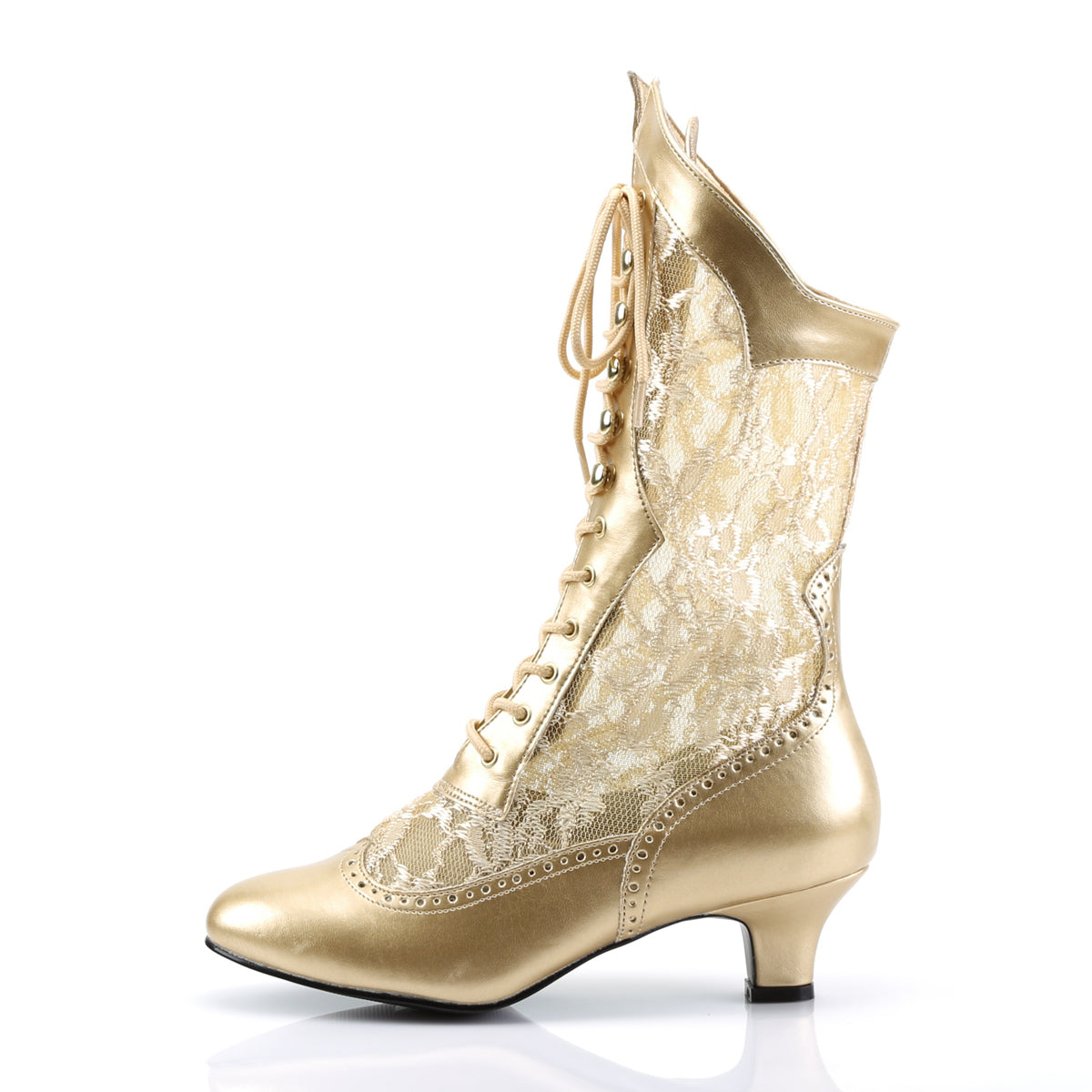 DAME-115 Black Ankle Boots Gold Multi view 4