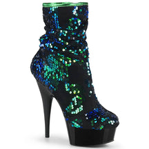 DELIGHT-1004 Black & Green Calf High Boots