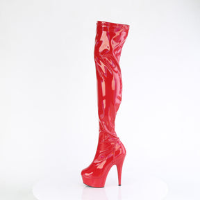 DELIGHT-3000HWR Thigh High Boots Red Multi view 4
