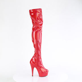DELIGHT-3000HWR Thigh High Boots Red Multi view 2