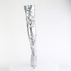 DELIGHT-3000HWR Thigh High Boots Silver Multi view 3